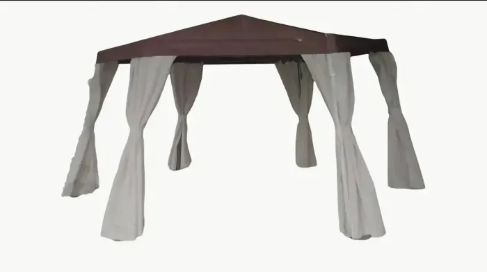 Tenda Hexagonal Luxo com Cortinas e Ziper 2x2x2m
