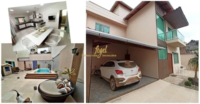 Guaruá JF - Casa 5/4 (1 /4 Piso Inf / 4/4 Piso Sup) - Piscina - Amplo Espaço Gourmet - Exc