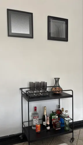 Bar carrinho preto tok stok 