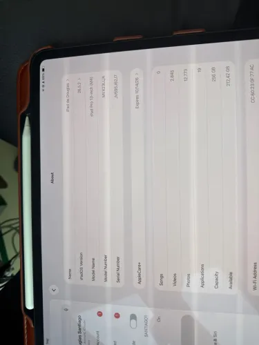 iPad 13 M4 256gb com capa