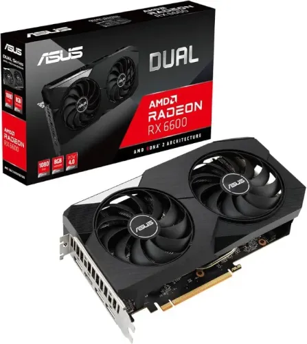 Placa De Vídeo Asus Dual Rx 6600 Xt 8gb Gddr6 Oc