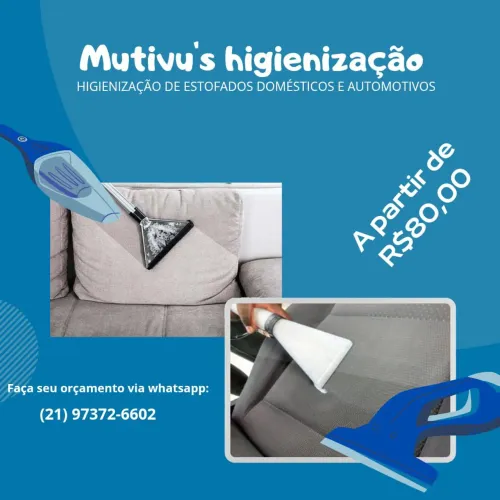 Higienização de estofados domésticos e automotivos 