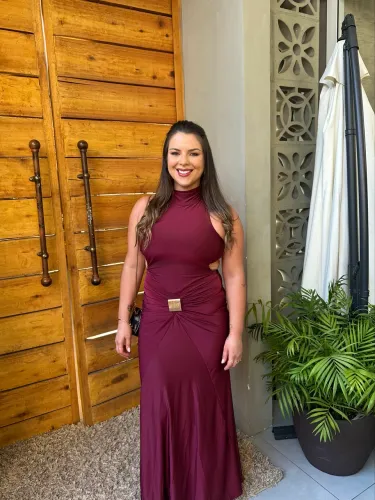 VESTIDO LONGO VINHO