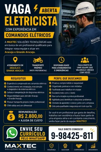Vaga Eletricista industrial