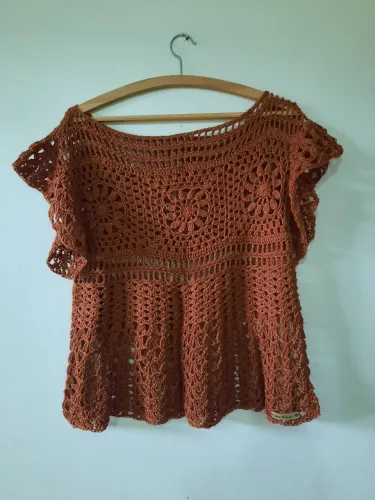 Blusa crochê Moderno