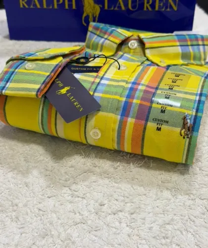 Camisa Manga Longa Xadrez Americano Polo Ralph Lauren - amarela
