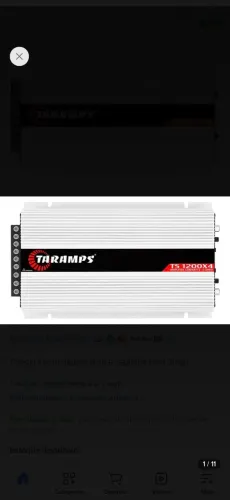 Módulo Amplificador Taramps Ts-1200x4 - 4 Canais - 1200w Rms