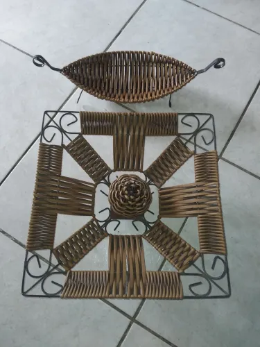 Kit fruteira de mesa quadrada