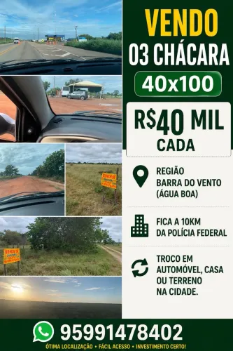 Chácara no Barra do vento 40 mil