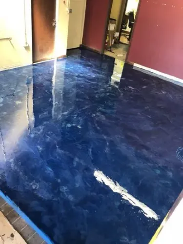 cimento queimado azul turquesa por m2 mão de obra aparti de 30m2 