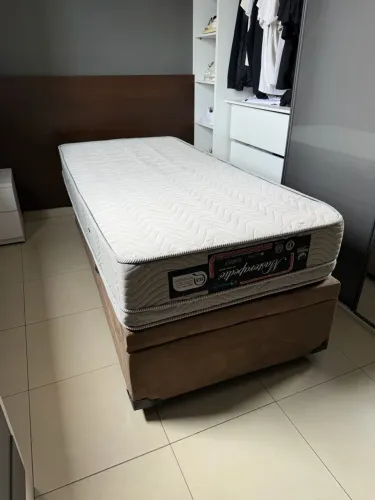 Cama box baú solteiro completa