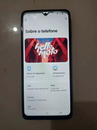 Moto G05 128 GB 4+4 GB RAM Tela de 6.7 polegadas