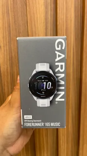 Garmin Relógio Forerunner 165 Branco com Cinza 43mm com Monitor Cardíaco de Pulso e GPS