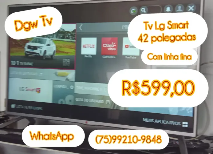 Tv lg smart 42 polegadas