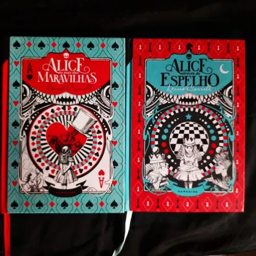 kit livros Alice no País das Maravilhas + Alice Através do Espelho - Darkside