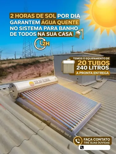 Aquecedor Solar a vácuo Acoplado