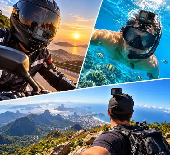 GoPro HERO5 Black 4K + Kit Completo de Acessórios e Suportes