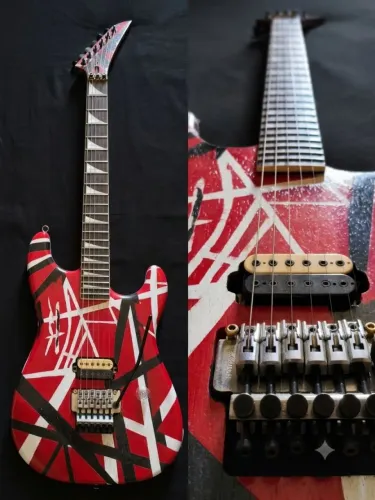 Guitarra braço Kramer, corpo strato personalizado Van halen