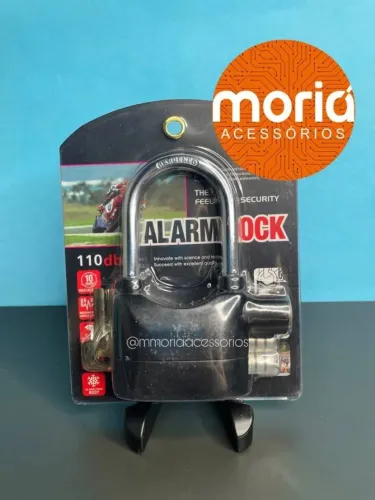 Cadeado Com Alarme Sonoro Sirene Anti-furto Bateria Reserva