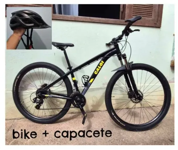 Bike e Capacete Caloi Explorer10 aro 29 Tam:15 impecável