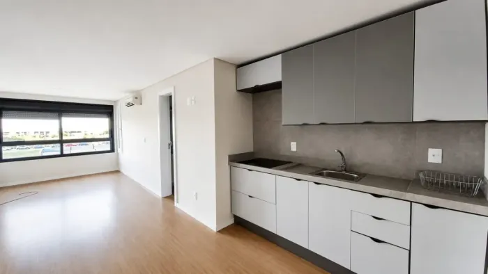 Loft semimobiliado à venda no Flow Live, Parque Una - 33 m², móveis planejados, face leste