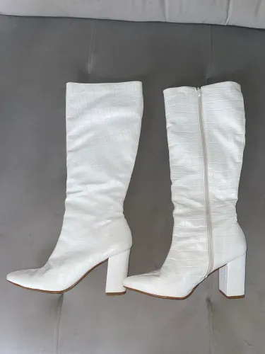 BOTA BRANCA CROCO 