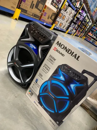 CAIXA DE SOM MONDIAL 550W LACRADA NA CAIXA COM NOTA FISCAL E GARANTIA!!