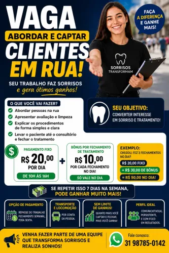 ? VAGA - CAPTAÇÃO DE CLIENTES EXTERNA