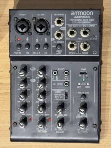 Interface de Áudio USB Ammoon AGM04