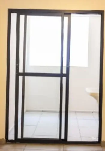 Porta balcão nova alumínio preto 