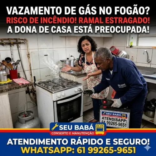 Manutenção Conserto Vazamento de Fogao Domiciliar ou Industrial  