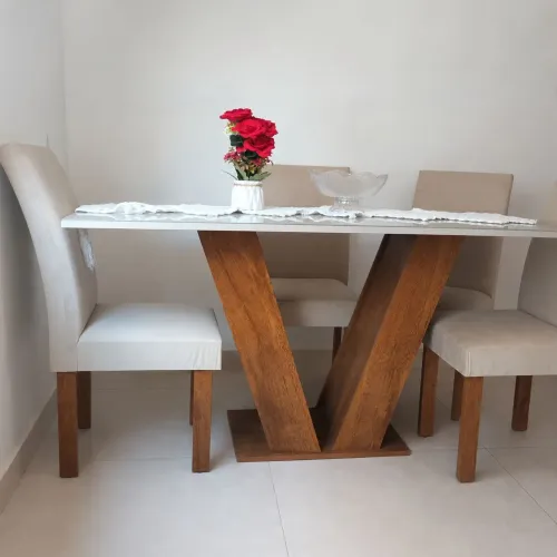 Mesa de Jantar 6 Lugares - Linda e Moderna 