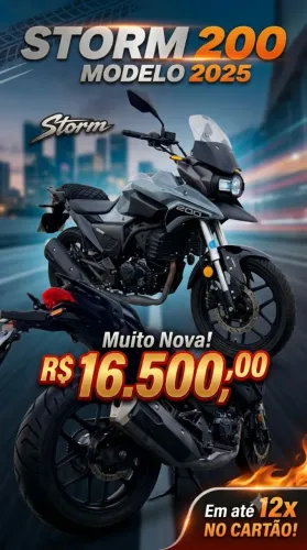 Shineray 200 storm 2025/25 Praticamente NOVA!