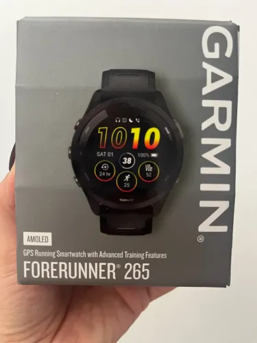 ? Garmin Forerunner 265 GPS - Novo na Caixa