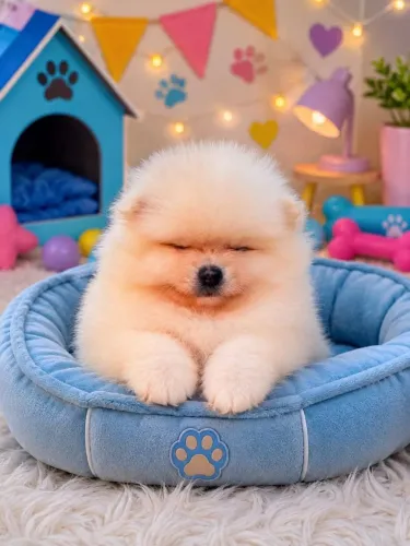 Lulu da Pomerânia macho baby face