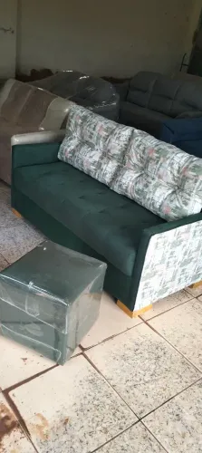 Sofá e puff disponível pronta entrega 