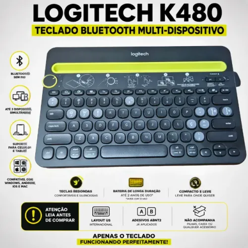 TECLADO LOGITECH K480 MULTI-DEVICE | PRATICIDADE TOTAL NO SEU DIA A DIA
