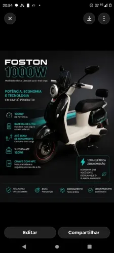 Moto elétrica Foster 