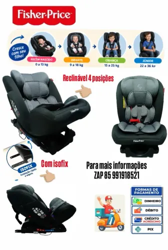 Cadeirinha de carro Fisher Price com isofix