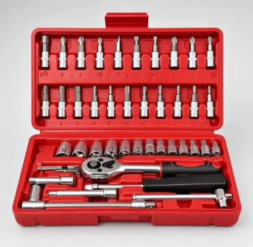 Kit Jogo de Ferramentas Completo com Maleta - 46 Peças (NOVO/LACRADO)