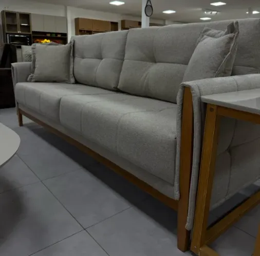 Sofã Living Esther 2,20m D33 Linho - entrega em 24 horas