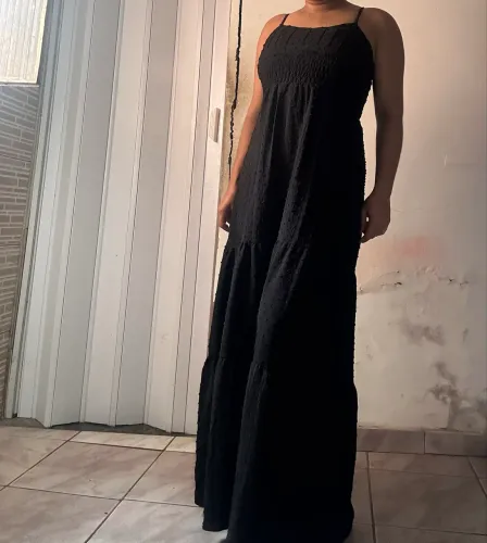 Vestido longo preto