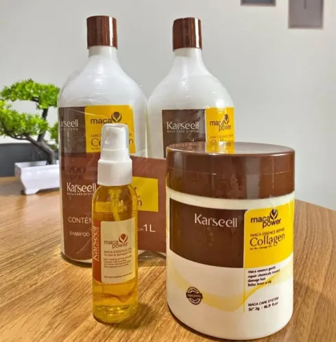 Kit Karseell Completo Shampoo,Condicionador, Máscara e Óleo - Hidratação e Reconstrução