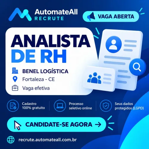 Vaga de Analista de RH - Fortaleza/CE