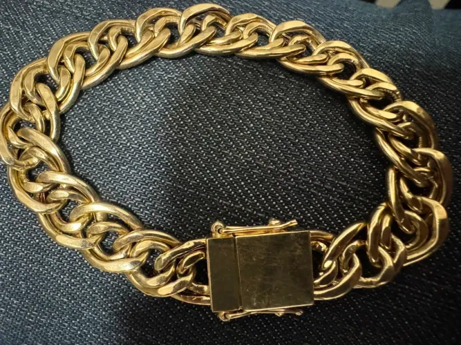 Pulseira Romana de ouro 20.36g 18k procedência garantia eterna