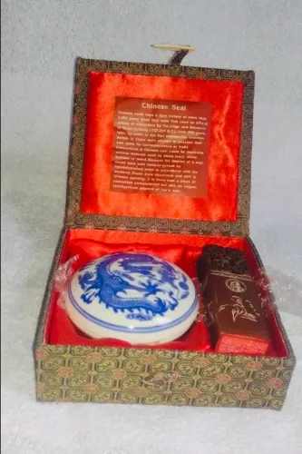 Kit Vintage Selo Chinês Dragão 
