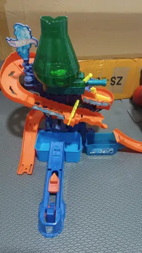 Pista Hot Wheels City Laboratorio Cientifico Limpador de Carrinhos USADO
