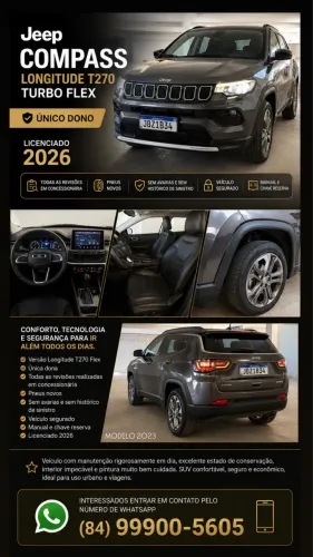 Jeep Compass Long. T270 1.3 TB 4X2 Flex AUT 2023