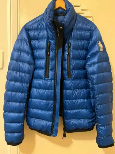 Jaqueta Moncler Grenoble Hers Azul com zíper - Tamanho 3 (G)