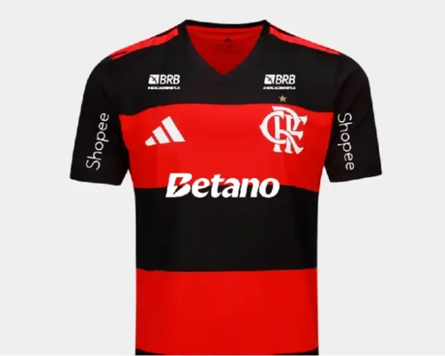 Manto Flamengo Masculina Fanshirt Jogo 1 Adidas 2026.